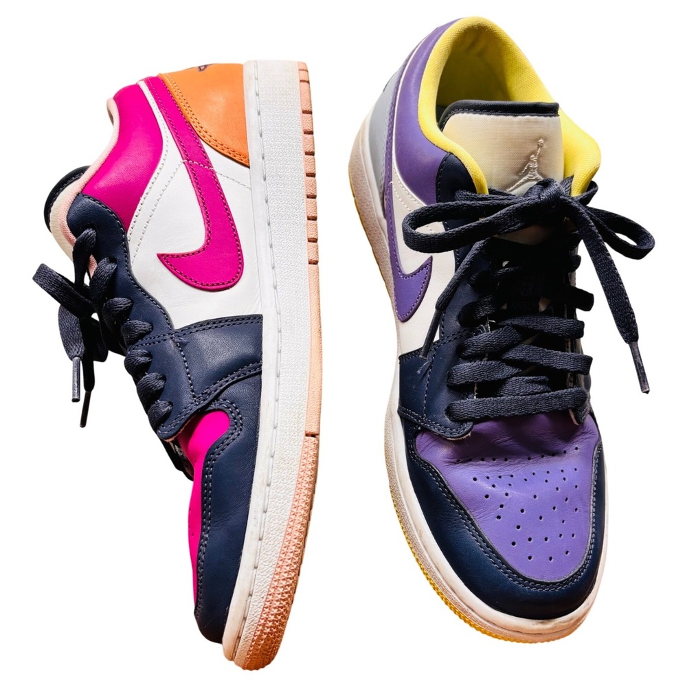 Nike Air Jordan 1 Low Mismatched Multi-Color Sneakers DJ4342-400 Womens 10